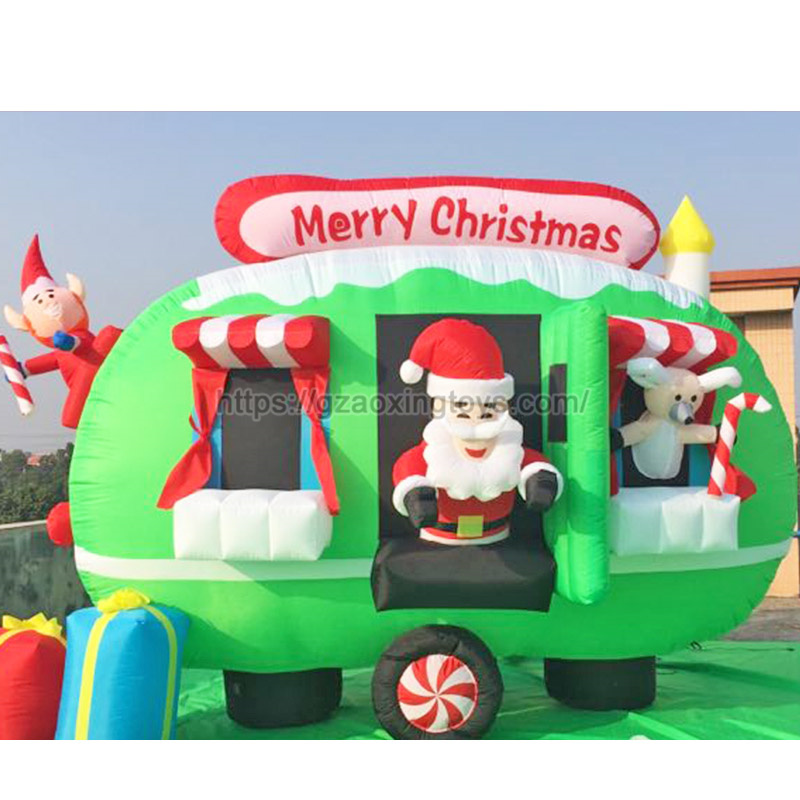 Christmas Inflatable Santa Claus Car