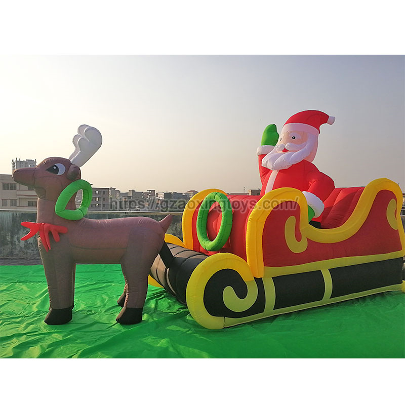 Christmas Inflatable Elk Santa Claus