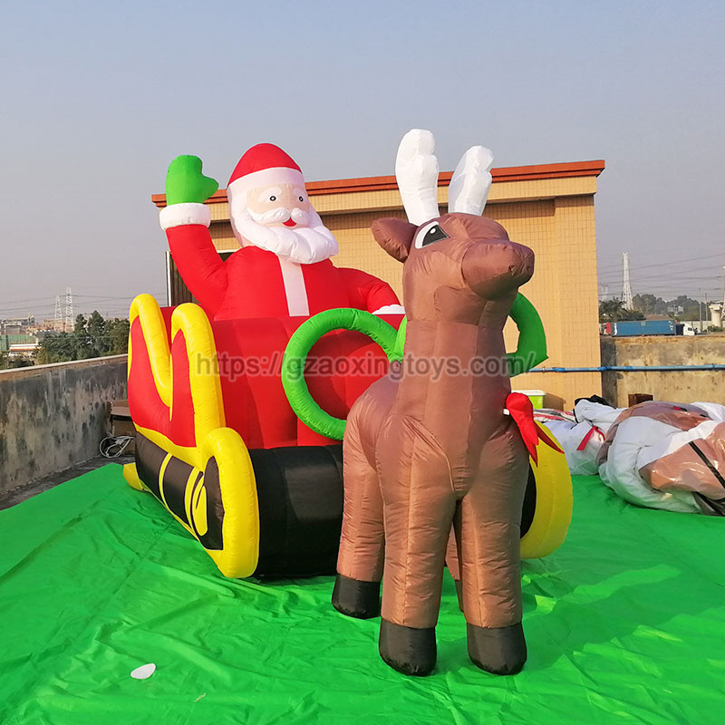 Christmas Inflatable Elk Santa Claus