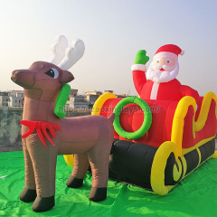 Christmas Inflatable Elk Santa Claus