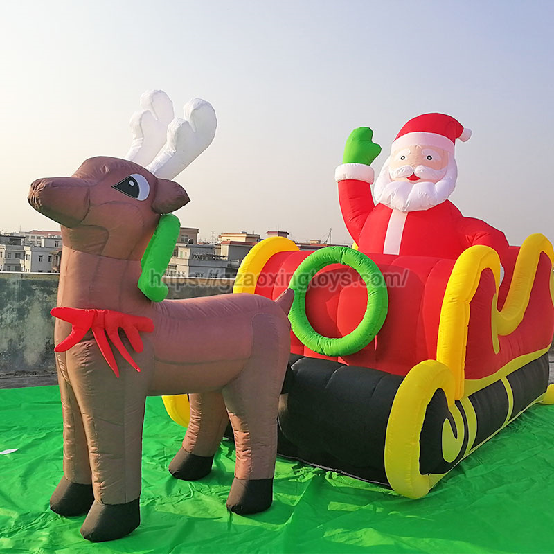 Christmas Inflatable Elk Santa Claus