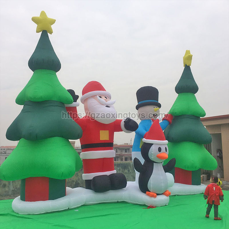 Christmas Inflatable Santa Claus Snowman