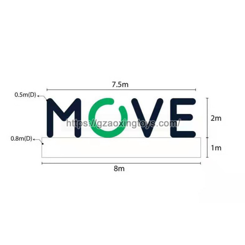 Inflatable MOVE With LED Light