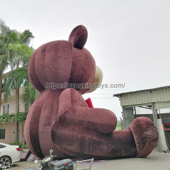 Inflatable Plush Bear For Advertising Decoration