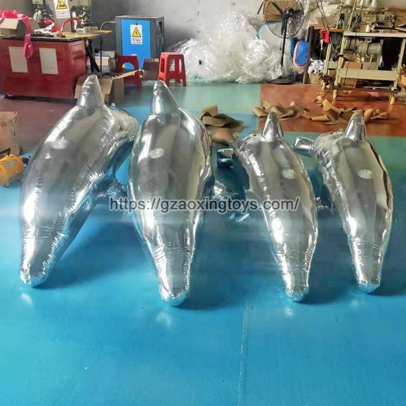 Inflatable Mirror Silver Dolphin