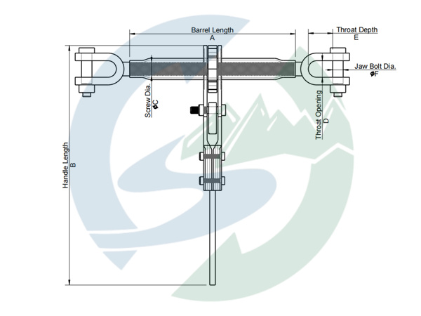 Special Heavy Duty Ratchet Binder Jaw-Jaw | Roll Off Dumpster Parts-HY ...