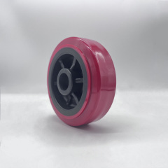 Plastic Dumpster Polyurethane on Poly Wheel