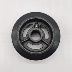Dumpster Rubber on Iron Core Wheel