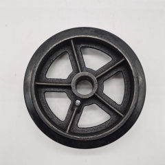 Dumpster Rubber on Iron Core Wheel