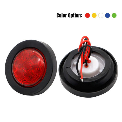 2" Round Side Marker Light with Grommet (7 LEDs)