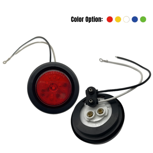 2" Round Side Marker Light with Grommet (4 LEDs)