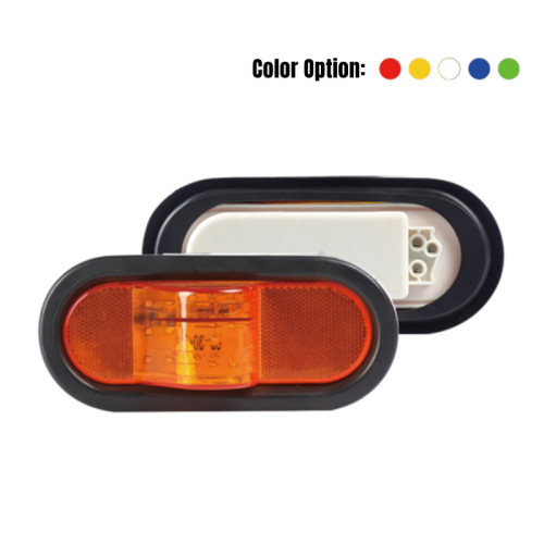 6-7/16" x 2.25" Mid Turn Signal Marker Light with Grommet (18 LEDs)