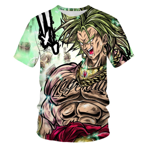 Anime T shirt Custom Pattern Logo Cartoon Character Goku Men's Full Dye Sublimation T-Shirt Fashion 3D Printed T Shirt