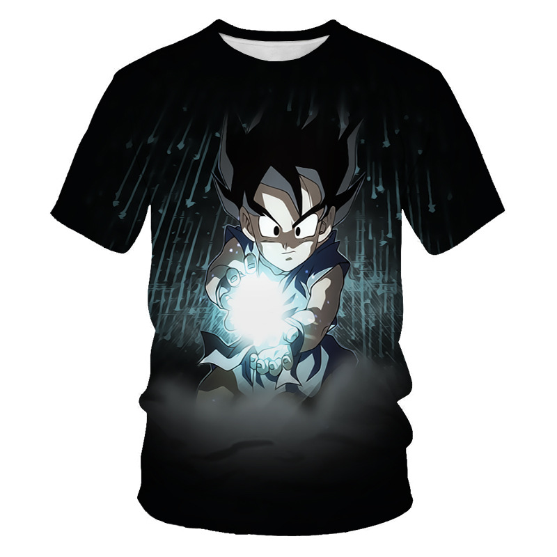 Anime T shirt Custom Pattern Logo Cartoon Character Goku Men's Full Dye Sublimation T-Shirt Fashion 3D Printed T Shirt