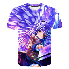 Japanese Anime 3d Printed Tops Mens Short Sleeve Sublimation T-shirt