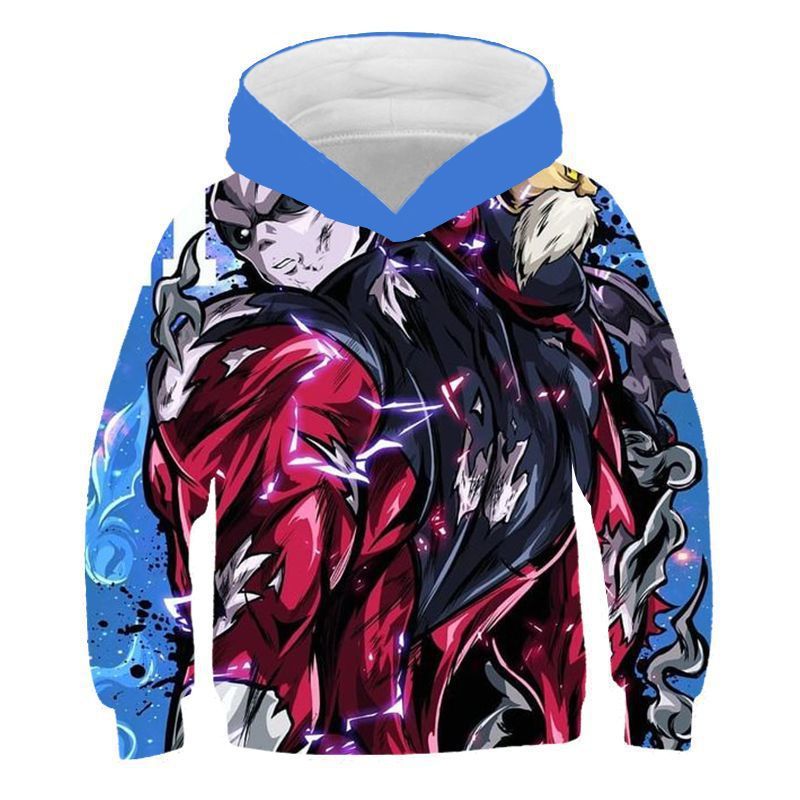 hot sale 3D digital print cartoon anime sublimation hoodies with custom clothing manufacturers