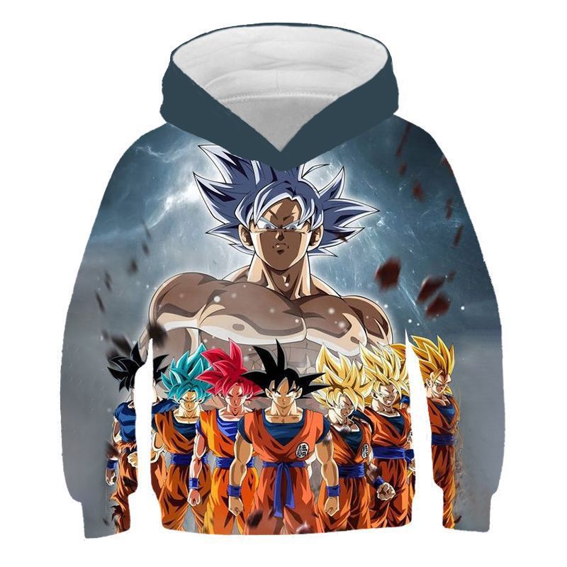 hot sale 3D digital print cartoon anime sublimation hoodies with custom clothing manufacturers