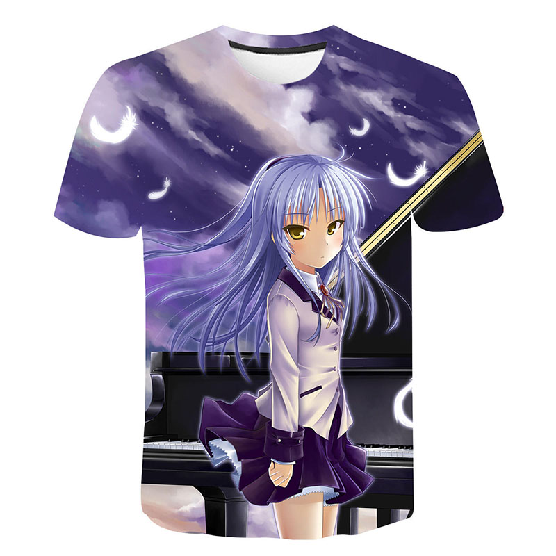 Japanese Anime 3d Printed Tops Mens Short Sleeve Sublimation T-shirt