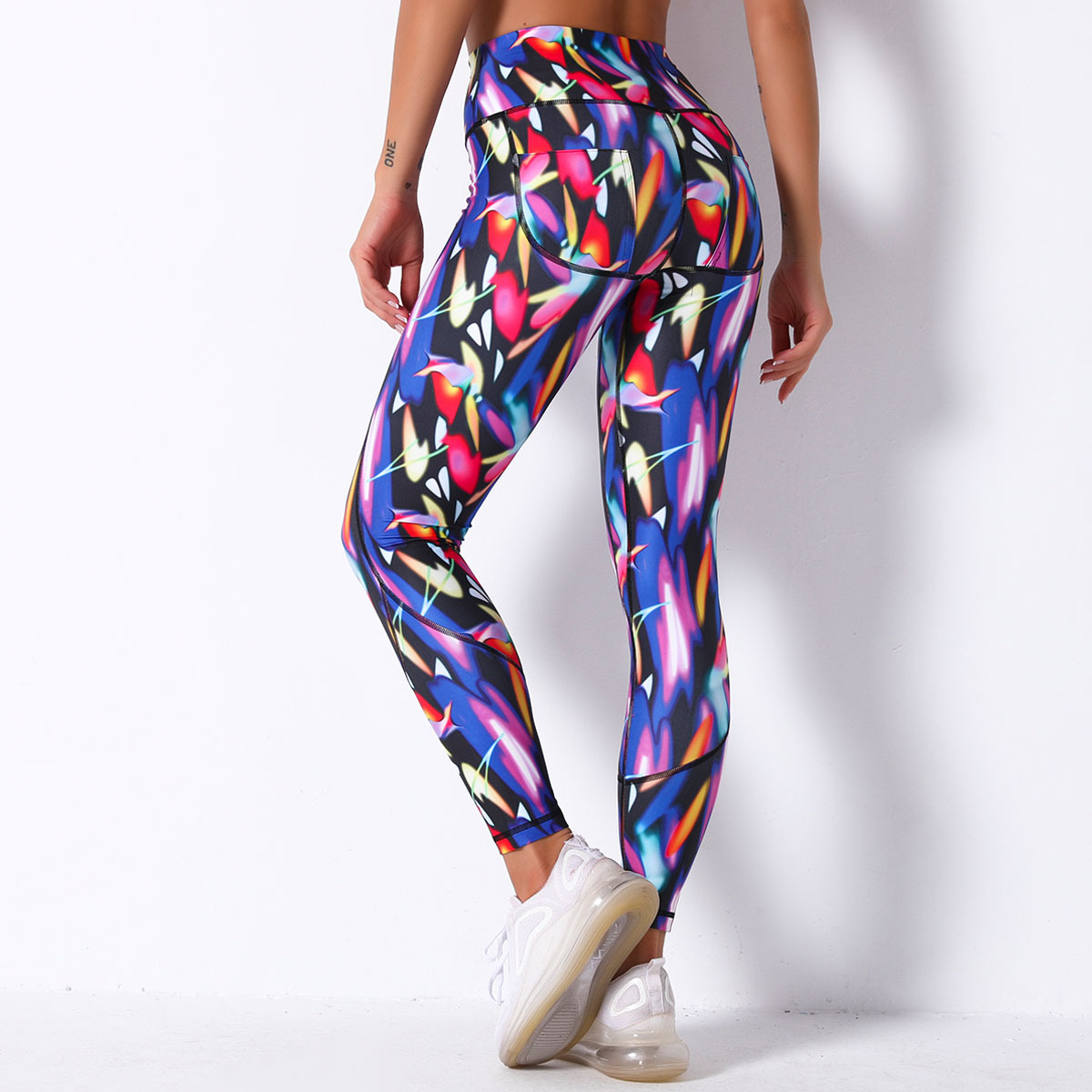 Custom Floral Print Yoga Pants Sets Fitness Suit Womens Sport Leggings