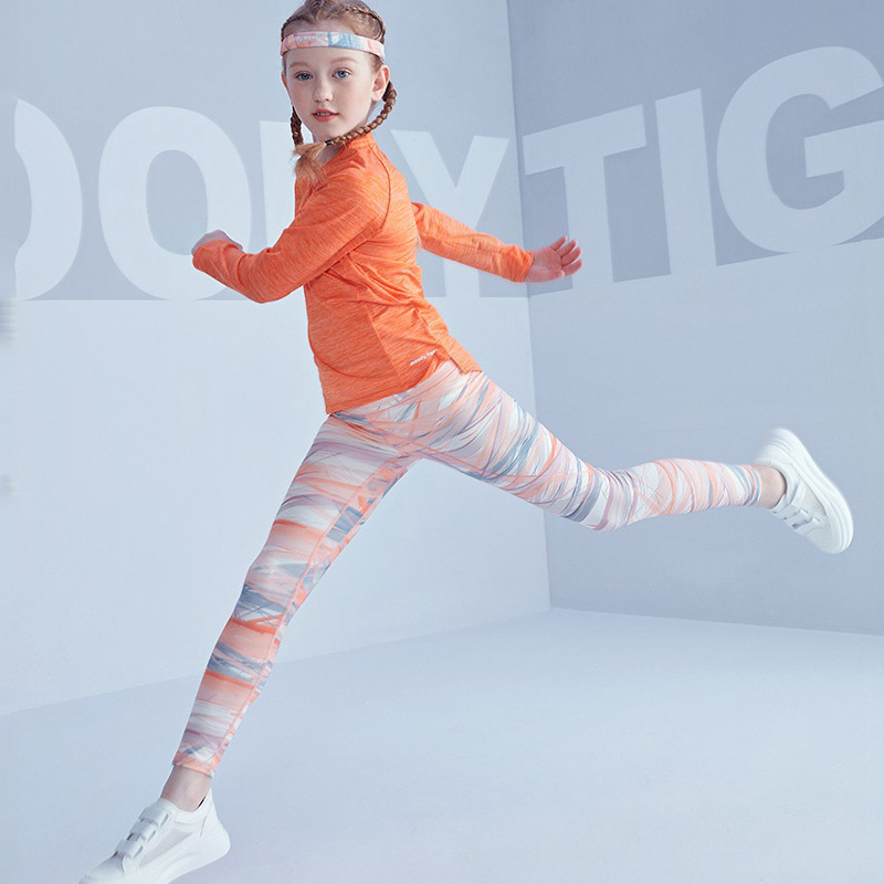 OEM activewear athletic sports wear yoga pants for girls yoga clothes for children custom kids clothing leggings printed