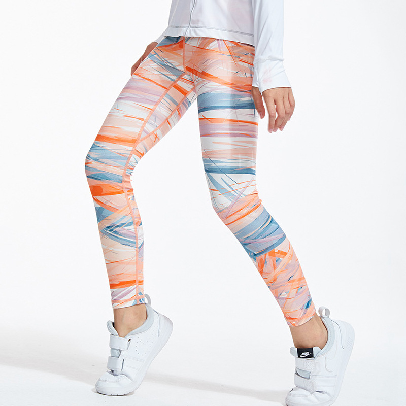 OEM activewear athletic sports wear yoga pants for girls yoga clothes for children custom kids clothing leggings printed
