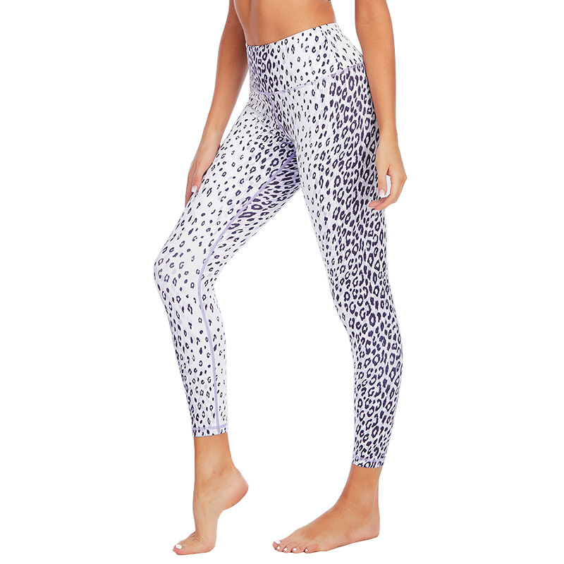Sexy Leopard Printed Sport Leggings Women Fitness Yoga Pants High Waist Stretch Sportswear Gym Tight Yoga Pants with Pocket
