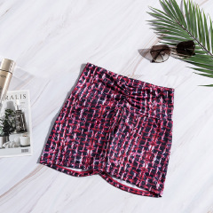 Custom Logo Breathable Tight Recycled Sports Women High Waist Elastic Butt Lift Fitness Yoga Short