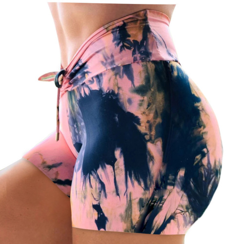 Custom Print Butt Lifting Yoga Short Gym Fitness High Waisted Yoga Shorts