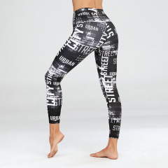 Fashion Light Weight Breathable Printed Compression Comfortable Workout Sports Leggings For Women