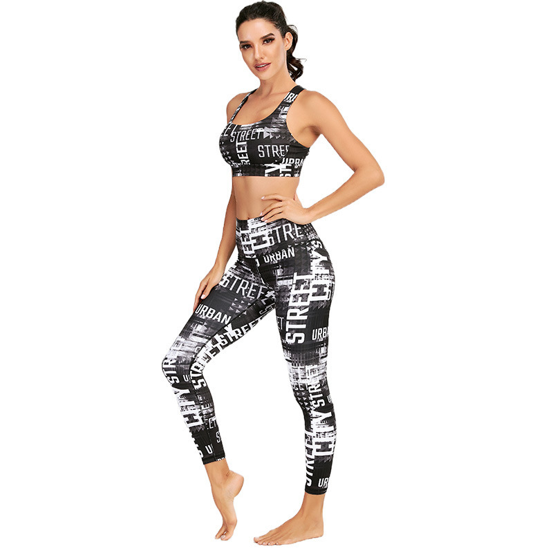 Fashion Light Weight Breathable Printed Compression Comfortable Workout Sports Leggings For Women