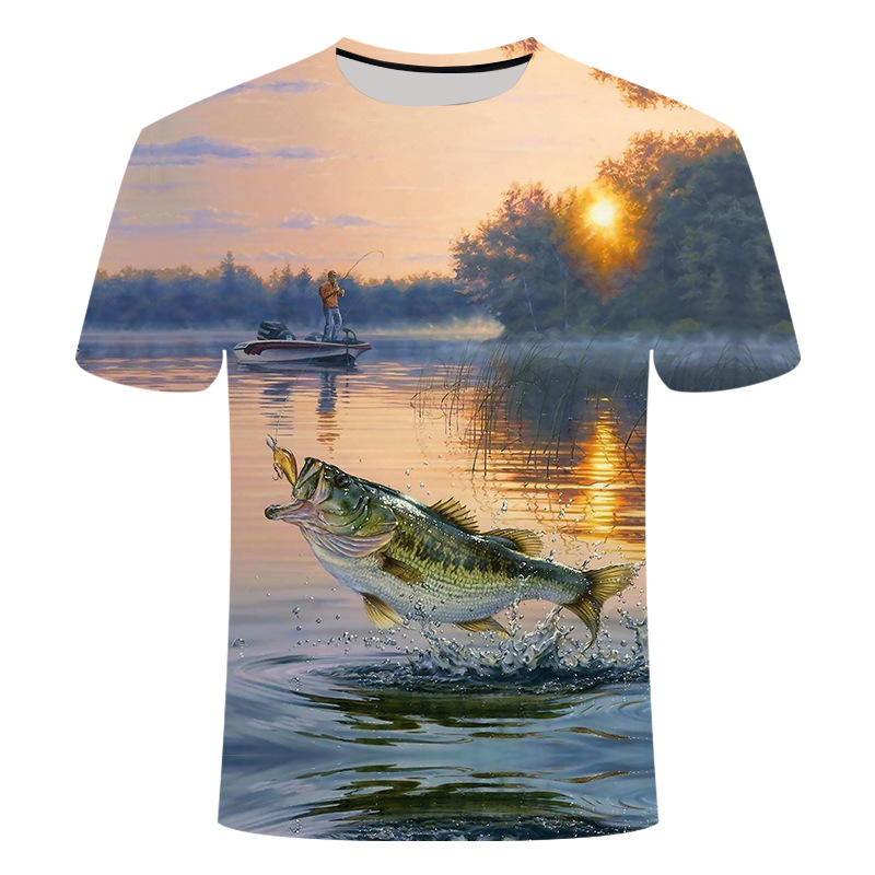 Sbart Fishing Shirts UV Protection Quick Dry Custom Fishing Wear Sublimation Printed Short Sleeve Fishing Shirts For Men