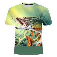 Sbart Fishing Shirts UV Protection Quick Dry Custom Fishing Wear Sublimation Printed Short Sleeve Fishing Shirts For Men