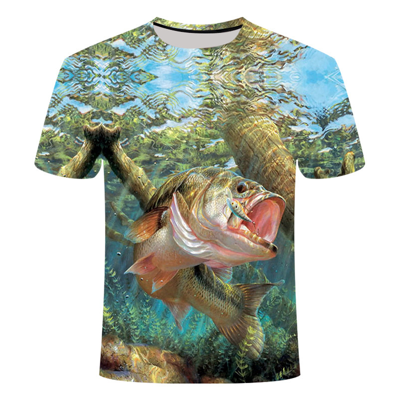 Sbart Fishing Shirts UV Protection Quick Dry Custom Fishing Wear Sublimation Printed Short Sleeve Fishing Shirts For Men