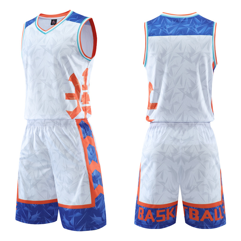 Wholesale customized sublimation basketball uniform basketball suit adult children's wear men's printed number team uniform