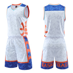 Wholesale customized sublimation basketball uniform basketball suit adult children's wear men's printed number team uniform