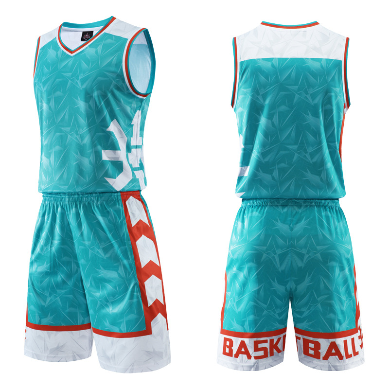 Wholesale customized sublimation basketball uniform basketball suit adult children's wear men's printed number team uniform