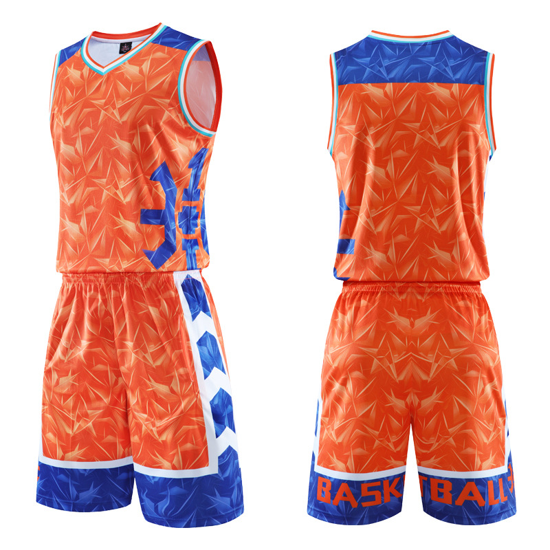 Wholesale customized sublimation basketball uniform basketball suit adult children's wear men's printed number team uniform