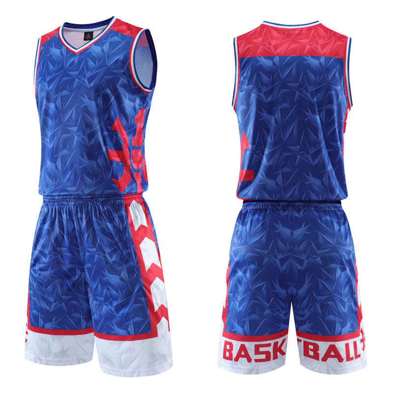 Wholesale customized sublimation basketball uniform basketball suit adult children's wear men's printed number team uniform