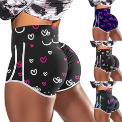 Wholesale Custom print Booty Shorts Workout Fitness Yoga Gym Shorts Biker Shorts Women