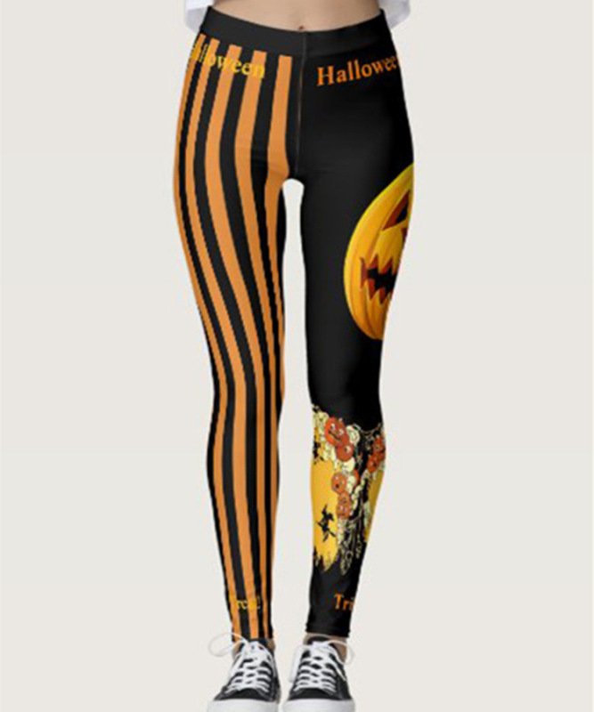 2022 New Products Autumn Halloween Theme New Printed Sports Yoga Leggings Women Pumpkin Halloween Leggings