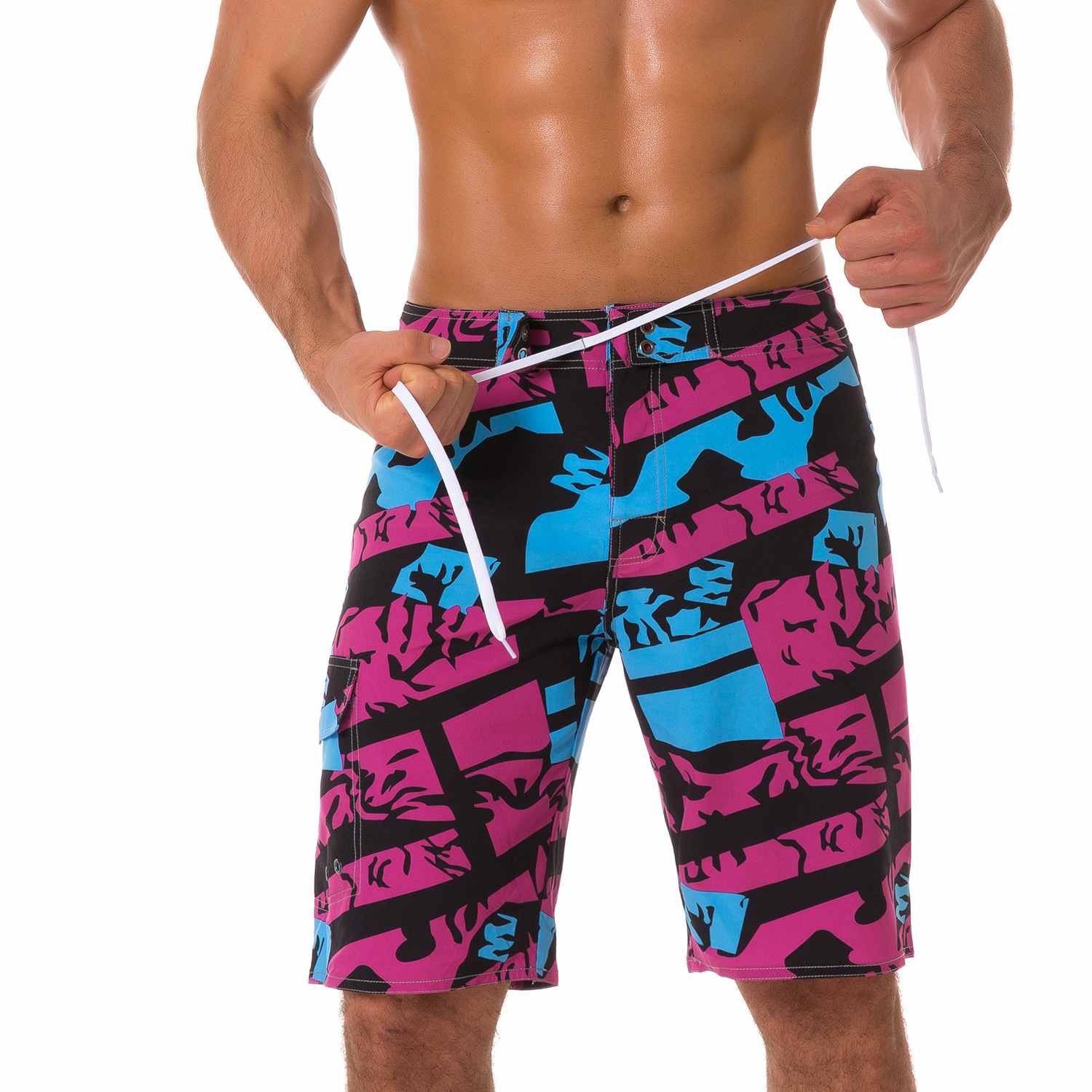 OEM Service High Quality Quick Dry Custom Surf Board Shorts Swimwear Beachwear Breathable Man Swim Shorts