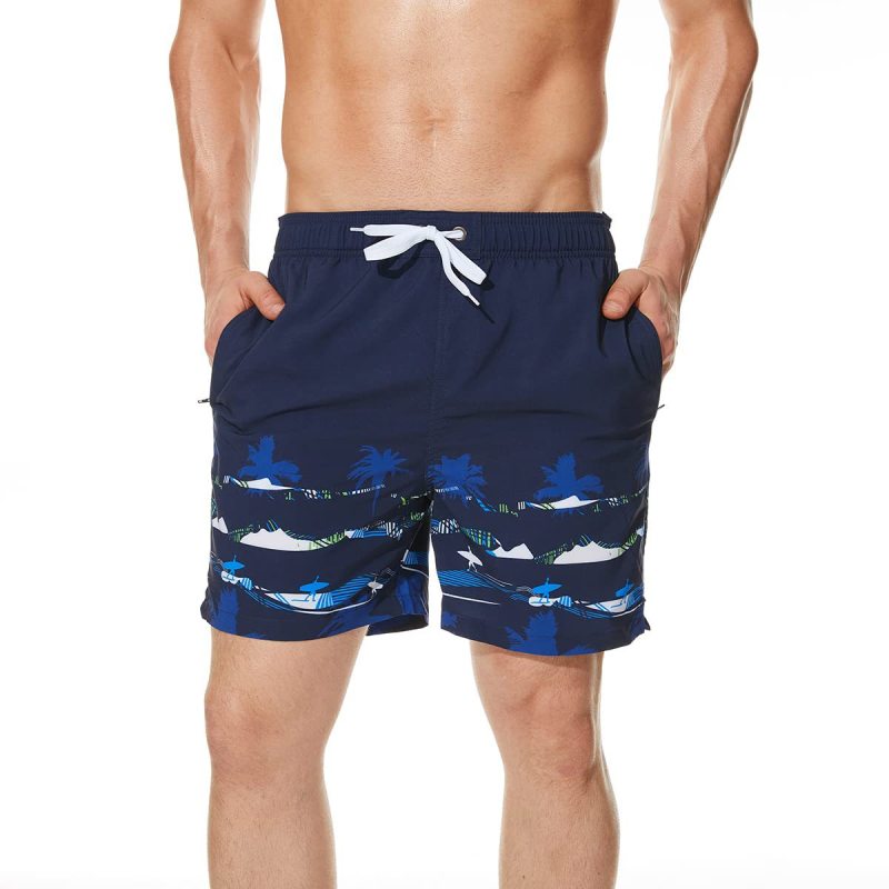 OEM Waterproof Boardshorts 4 Way Stretch Recyclable Fabric Beach Shorts Men Surfing Board Short Swim Trunks