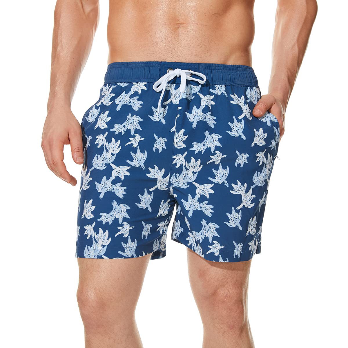 OEM Waterproof Boardshorts 4 Way Stretch Recyclable Fabric Beach Shorts Men Surfing Board Short Swim Trunks