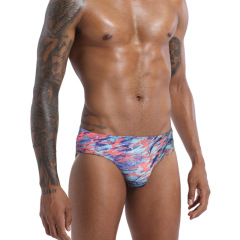 Custom Spandex Polyester Men Swim Briefs Summer Men's Beach Wear Print Trunks