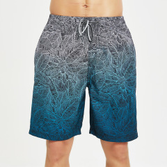 Quick-drying shorts beach surfing gradient color beach shorts men's swimming trunks
