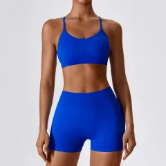 Wholesale plus size compressed Women Eco-friendly Yoga Clothes REPREVE RPET Activewear Recycled Fabric Workout Outfits Eco Friendly Sustainable Gym Fitness Set