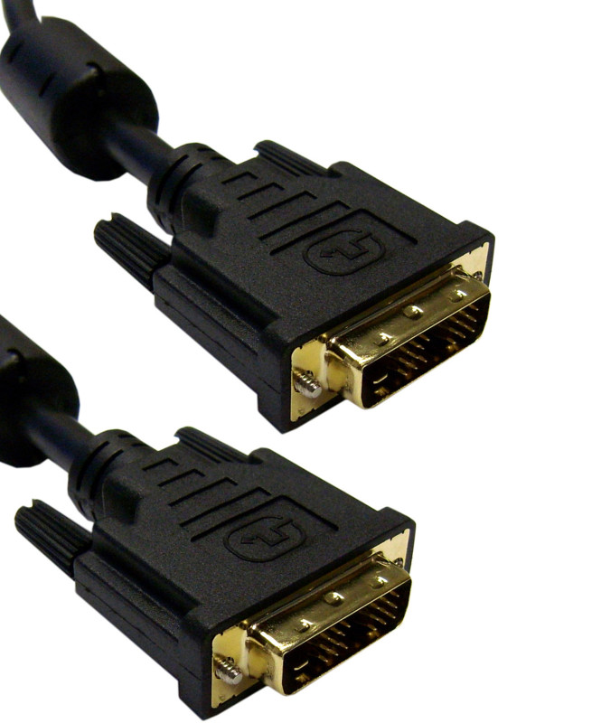 DVI-D 18+1 Dual-Link Cable 1m-25m, Black