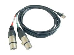 Lodalink RJ45 Male to Dual XLR Female Cable