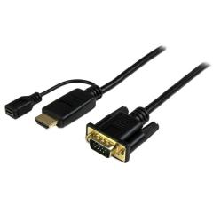 Lodalink HDMI to VGA Active Converter Cable - HDMI to VGA Adapter, Black