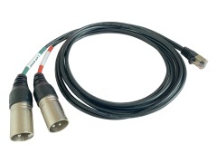 Lodalink RJ45 Male to Dual XLR Male Cable